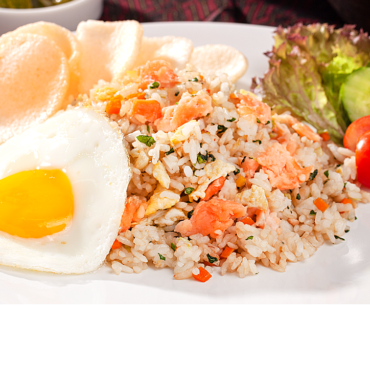 Smoked Salmon Fried Rice